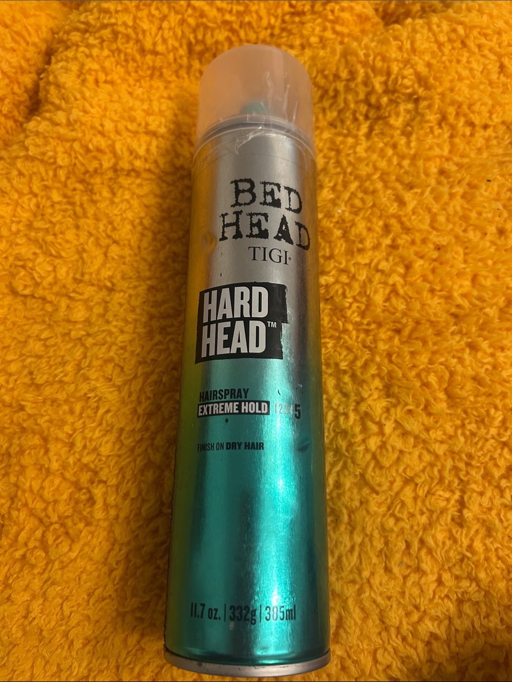 BedHead Teal and Silver Hard Head Extreme Hold Hairspray
